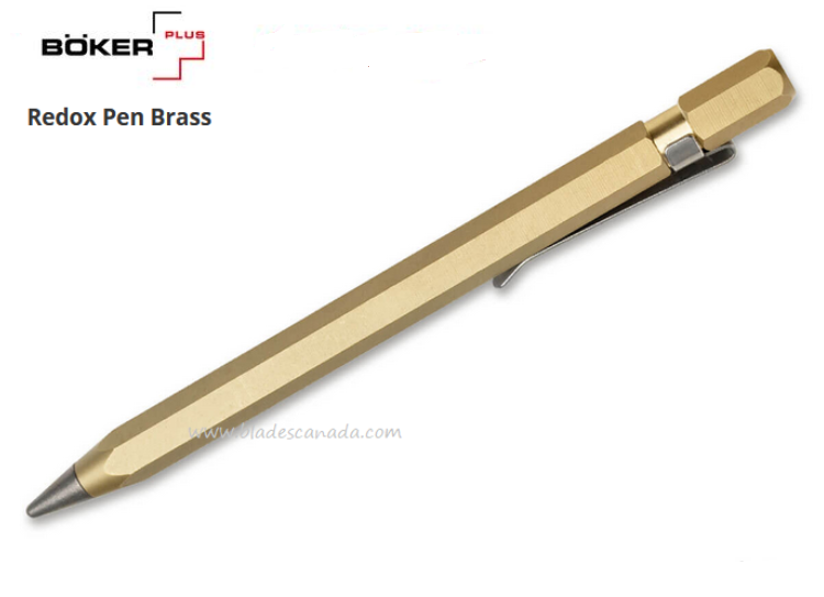 Boker Plus Redox Ball Pen, Brass, Bronze Body, 09BO037 - Click Image to Close